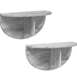 VidaXL Wandplank 2 pcs Grijs Sonoma 38 x 19 x 19 cm Bewerkt hout