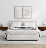 VidaXL Wandplank 2 pcs Gerookt eiken 38 x 19 x 19 cm Bewerkt hout