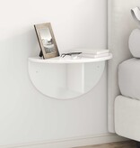 VidaXL Wandplank Hoogglans wit 38 x 19 x 19 cm Bewerkt hout