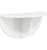 VidaXL Wandplank Hoogglans wit 38 x 19 x 19 cm Bewerkt hout