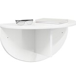 VidaXL Wandplank Hoogglans wit 38 x 19 x 19 cm Bewerkt hout