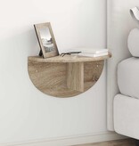 VidaXL Wandplank 2 pcs Sonoma Eiken 38 x 19 x 19 cm Bewerkt hout