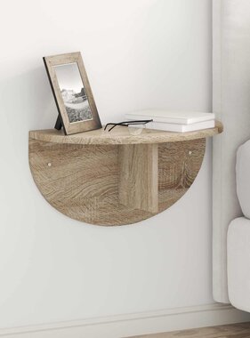 VidaXL Wandplank 2 pcs Sonoma Eiken 38 x 19 x 19 cm Bewerkt hout