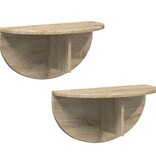 VidaXL Wandplank 2 pcs Sonoma Eiken 38 x 19 x 19 cm Bewerkt hout
