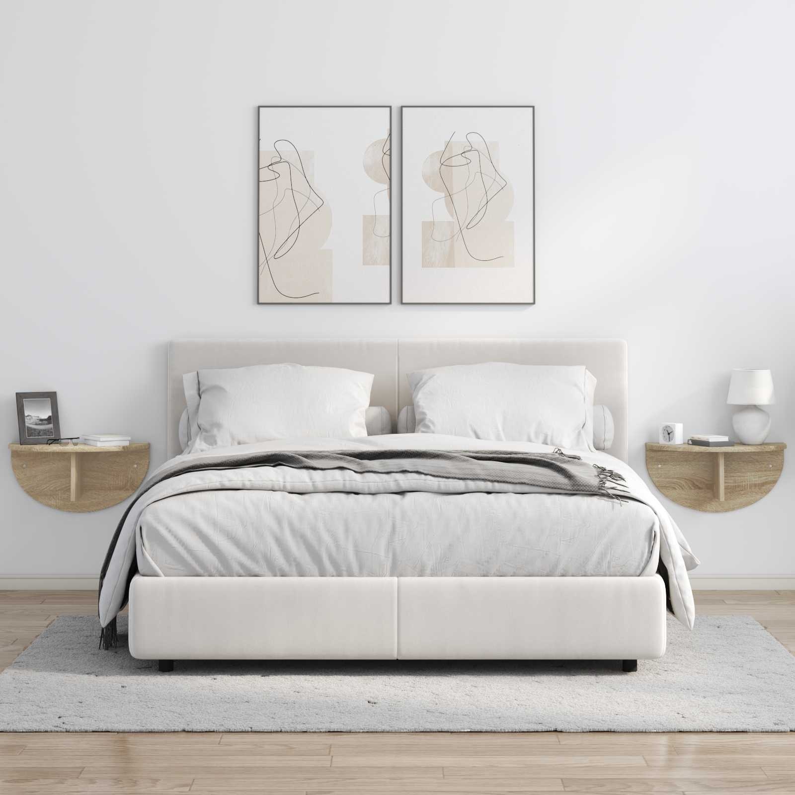 VidaXL Wandplank Sonoma Eiken 38 x 19 x 19 cm Bewerkt hout