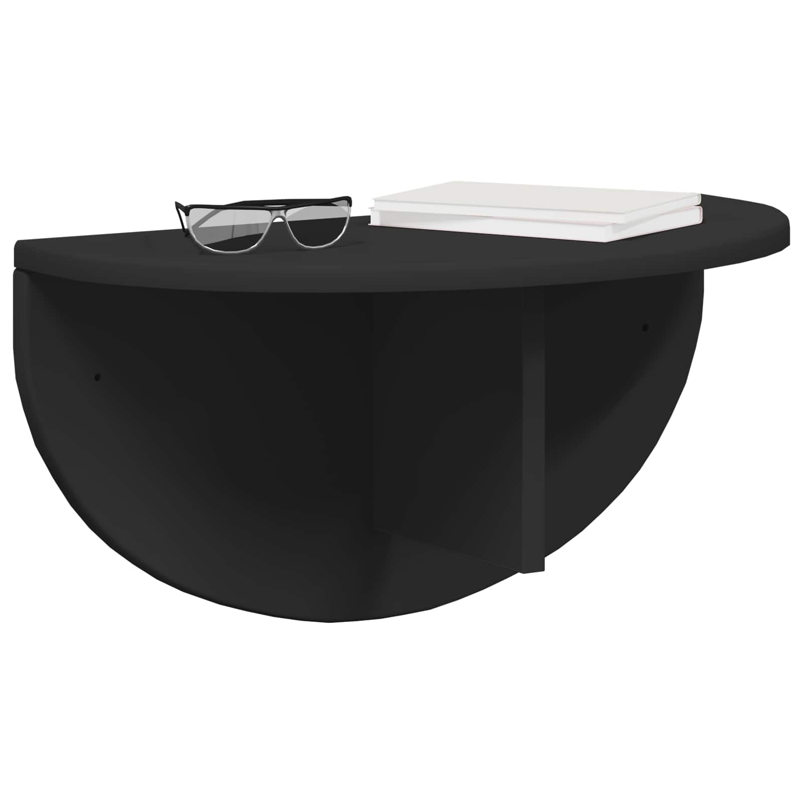 VidaXL Wandplank Wandgemonteerd Zwart 38 x 19 x 19 cm Bewerkt hout