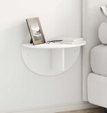 VidaXL Wandplank Wandgemonteerd 2 pcs Wit 38 x 19 x 19 cm Bewerkt hout