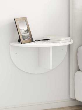 VidaXL Wandplank Wandgemonteerd 2 pcs Wit 38 x 19 x 19 cm Bewerkt hout