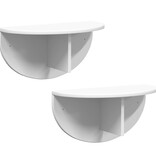 VidaXL Wandplank Wandgemonteerd 2 pcs Wit 38 x 19 x 19 cm Bewerkt hout