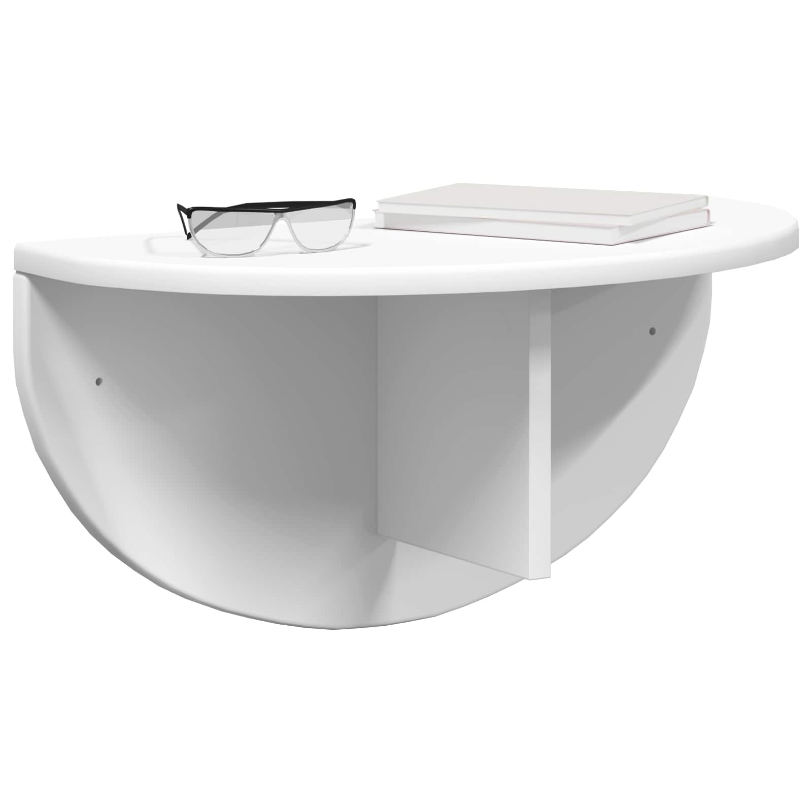 VidaXL Wandplank Wandgemonteerd 2 pcs Wit 38 x 19 x 19 cm Bewerkt hout