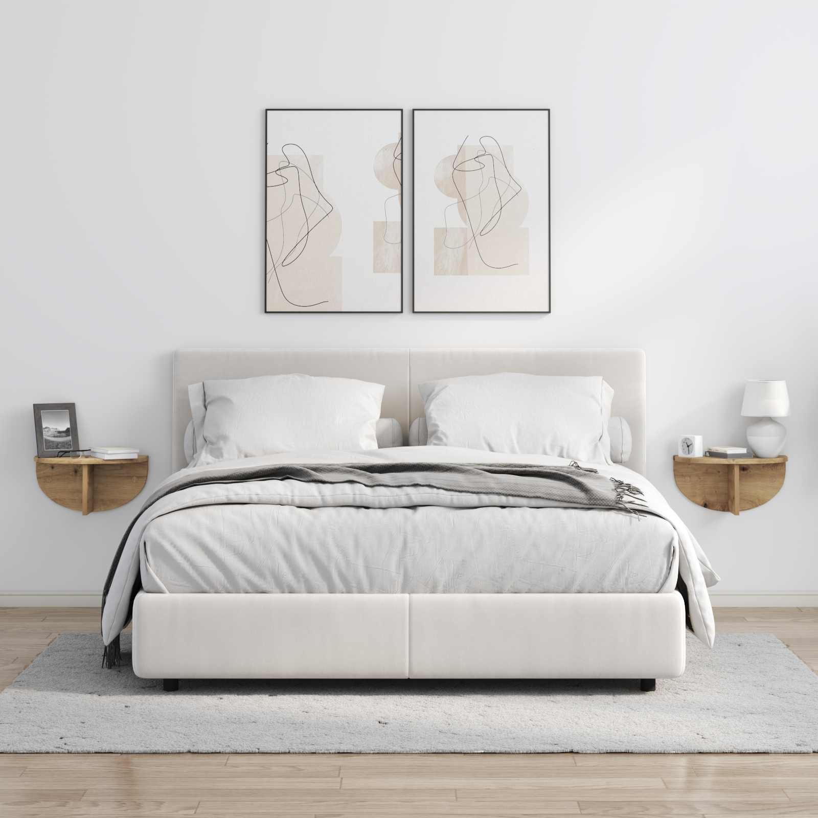 VidaXL Wandplank Artisan Eiken 38 x 19 x 19 cm Bewerkt hout