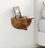 VidaXL Wandplank 2 pcs Oudhout 38 x 19 x 19 cm Bewerkt hout