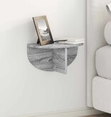 VidaXL Wandplank Grijs Sonoma 38 x 19 x 19 cm Bewerkt hout