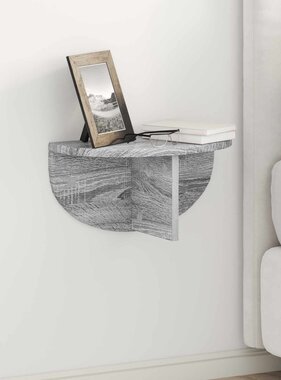 VidaXL Wandplank Grijs Sonoma 38 x 19 x 19 cm Bewerkt hout