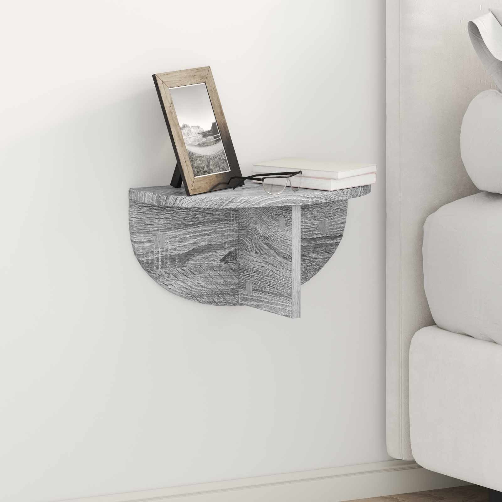 VidaXL Wandplank Grijs Sonoma 38 x 19 x 19 cm Bewerkt hout