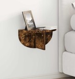 VidaXL Wandplank Gerookt eiken 38 x 19 x 19 cm Bewerkt hout