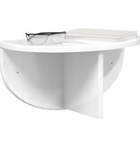 VidaXL Wandplank Hoogglans wit 38 x 19 x 19 cm Bewerkt hout