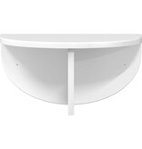 VidaXL Wandplank Hoogglans wit 38 x 19 x 19 cm Bewerkt hout