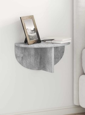 VidaXL Wandplank 2 pcs Beton Grijs 38 x 19 x 19 cm Bewerkt hout