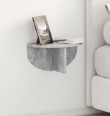 VidaXL Wandplank Beton Grijs 38 x 19 x 19 cm Bewerkt hout