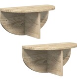VidaXL Wandplank 2 pcs Sonoma Eiken 38 x 19 x 19 cm Bewerkt hout