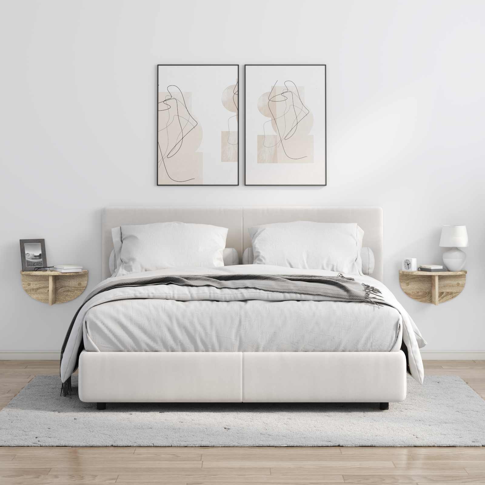 VidaXL Wandplank Sonoma Eiken 38 x 19 x 19 cm Bewerkt hout