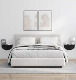 VidaXL Wandplank 2 pcs Zwart 38 x 19 x 19 cm Bewerkt hout