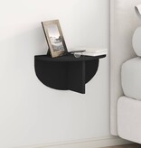 VidaXL Wandplank Wandgemonteerd Zwart 38 x 19 x 19 cm Bewerkt hout