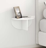 VidaXL Wandplank Wandgemonteerd 2 pcs Wit 38 x 19 x 19 cm Bewerkt hout