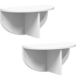 VidaXL Wandplank Wandgemonteerd 2 pcs Wit 38 x 19 x 19 cm Bewerkt hout