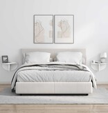 VidaXL Wandplank Wandgemonteerd 2 pcs Wit 38 x 19 x 19 cm Bewerkt hout