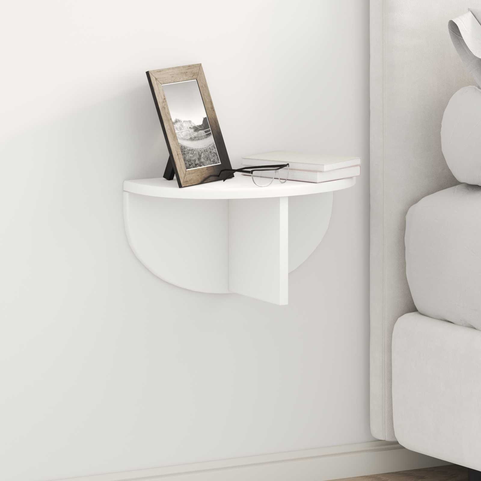 VidaXL Wandplank Wandgemonteerd Wit 38 x 19 x 19 cm Bewerkt hout