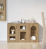 VidaXL Dressoir Artisan Eiken 100 x 35 x 59 cm Bewerkt hout