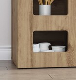 VidaXL Dressoir Artisan Eiken 100 x 35 x 59 cm Bewerkt hout