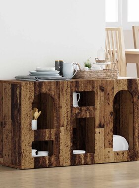 VidaXL Dressoir Oudhout 100 x 35 x 59 cm Bewerkt hout