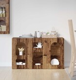 VidaXL Dressoir Oudhout 100 x 35 x 59 cm Bewerkt hout