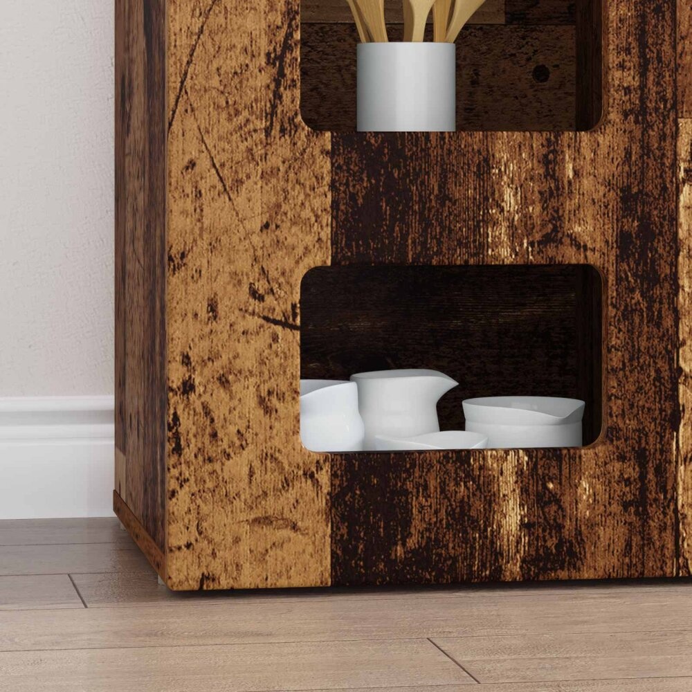 VidaXL Dressoir Oudhout 100 x 35 x 59 cm Bewerkt hout