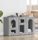 VidaXL Dressoir Grijs Sonoma 100 x 35 x 59 cm Bewerkt hout