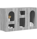 VidaXL Dressoir Grijs Sonoma 100 x 35 x 59 cm Bewerkt hout