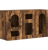 VidaXL Dressoir Gerookt eiken 100 x 35 x 59 cm Bewerkt hout