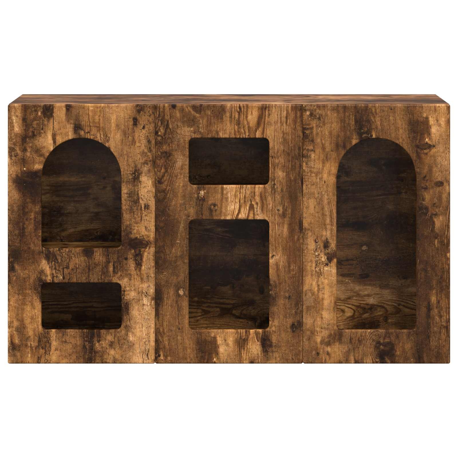 VidaXL Dressoir Gerookt eiken 100 x 35 x 59 cm Bewerkt hout