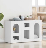 VidaXL Dressoir Hoogglans wit 100 x 35 x 59 cm Bewerkt hout