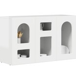 VidaXL Dressoir Hoogglans wit 100 x 35 x 59 cm Bewerkt hout