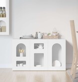 VidaXL Dressoir Hoogglans wit 100 x 35 x 59 cm Bewerkt hout