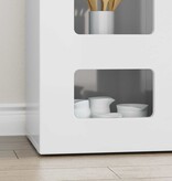 VidaXL Dressoir Hoogglans wit 100 x 35 x 59 cm Bewerkt hout