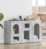 VidaXL Dressoir Beton Grijs 100 x 35 x 59 cm Bewerkt hout