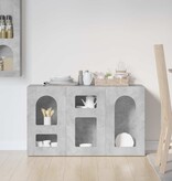 VidaXL Dressoir Beton Grijs 100 x 35 x 59 cm Bewerkt hout