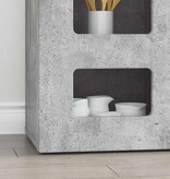 VidaXL Dressoir Beton Grijs 100 x 35 x 59 cm Bewerkt hout