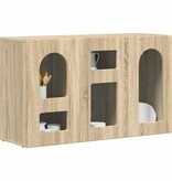 VidaXL Dressoir Sonoma Eiken 100 x 35 x 59 cm Bewerkt hout