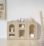VidaXL Dressoir Sonoma Eiken 100 x 35 x 59 cm Bewerkt hout